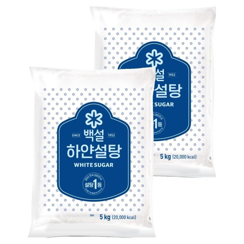 백설 하얀설탕, 5kg, 2개