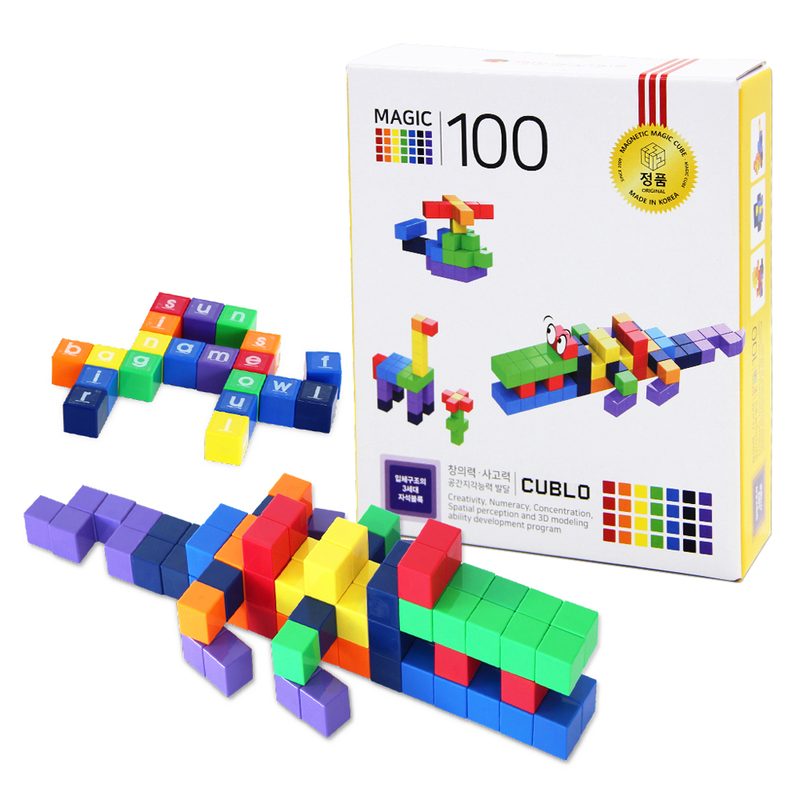 큐블로 매직큐브 자석블럭 100p MC100C, 혼합색상, 1개
