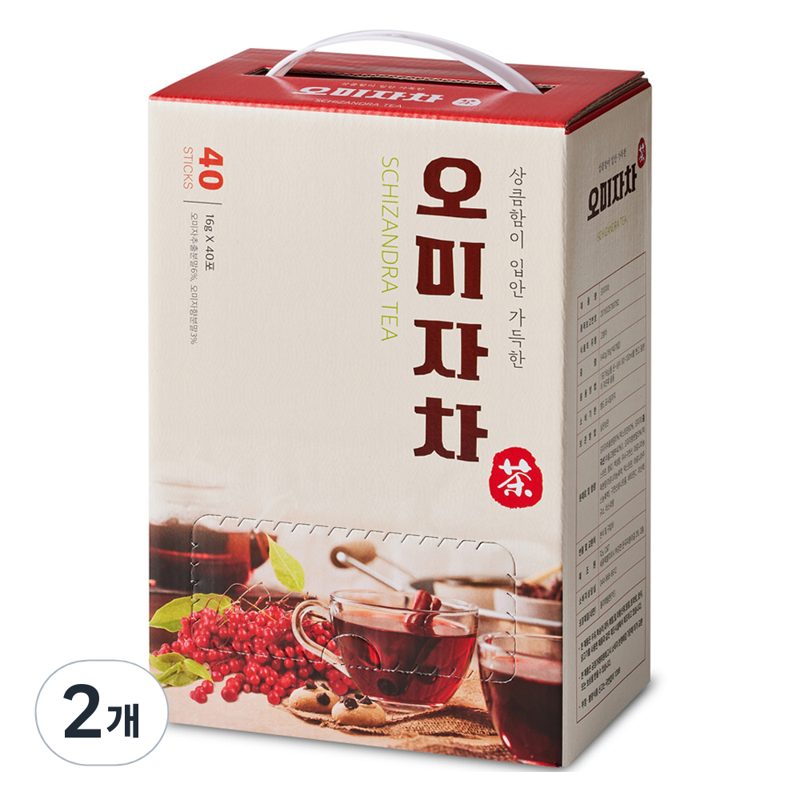 지노 오미자차, 16g, 40개입, 2개