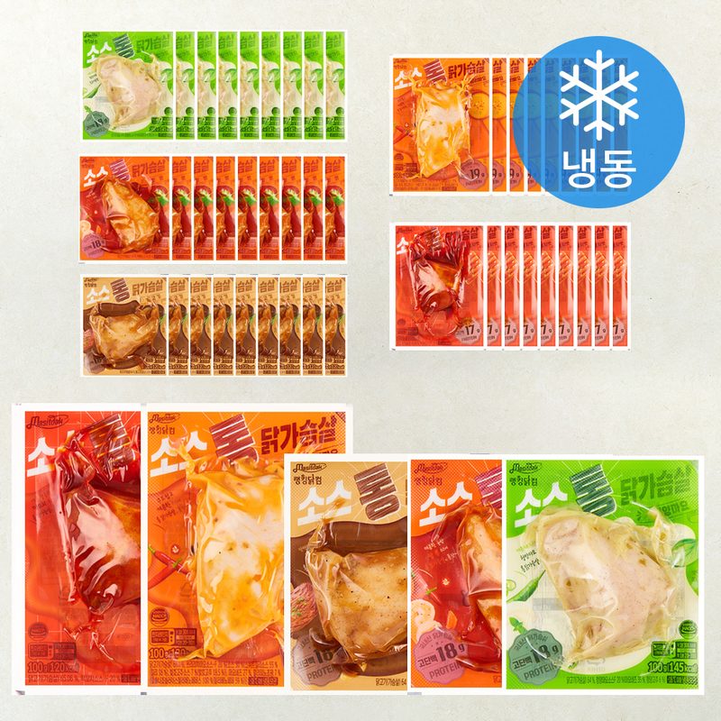 [로켓프레시] 맛있닭 소스 통 닭가슴살 혼합, 100g, 50개, 1세트