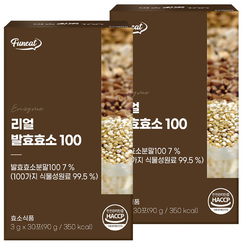 퍼니트 리얼 발효효소 100 30포, 90g, 2개, 1개입