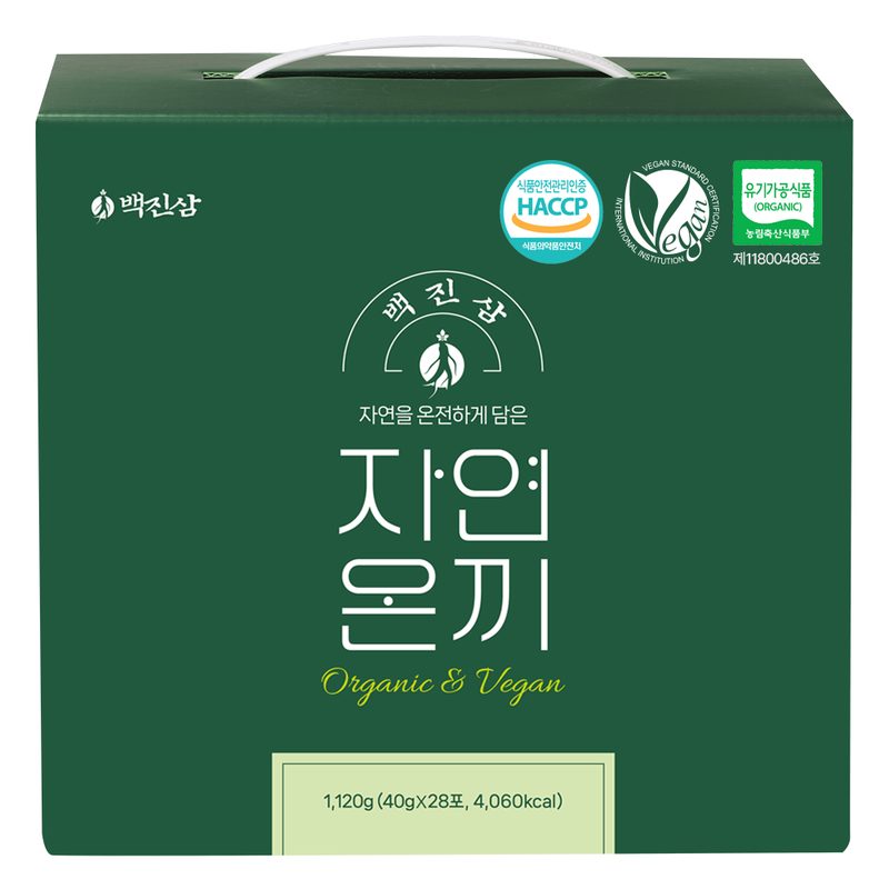 백진삼 자연온끼 프리미엄 유기농 생식 식사대용 선식, 1.12kg, 2박