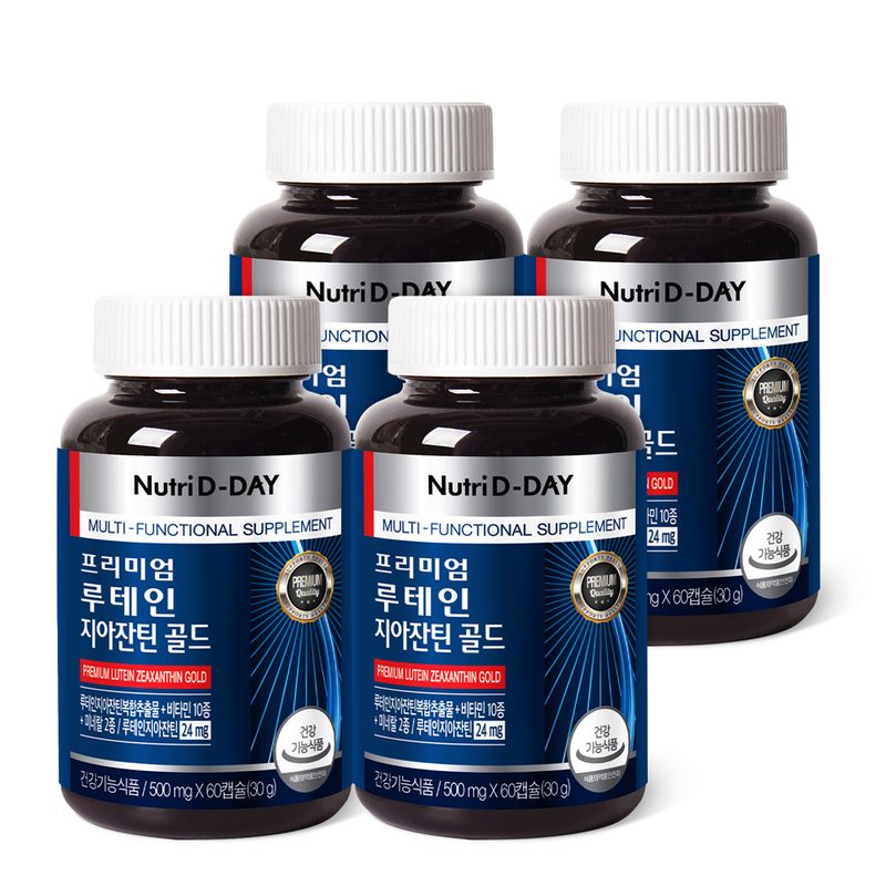뉴트리디데이 프리미엄 루테인 지아잔틴 골드 30g, 60정, 4개