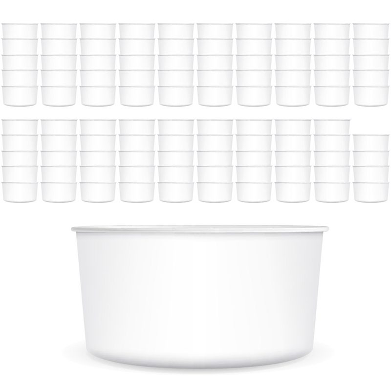대한웰빙은박 무인쇄 종이용기 750ml 124 x 74 mm, 100개입