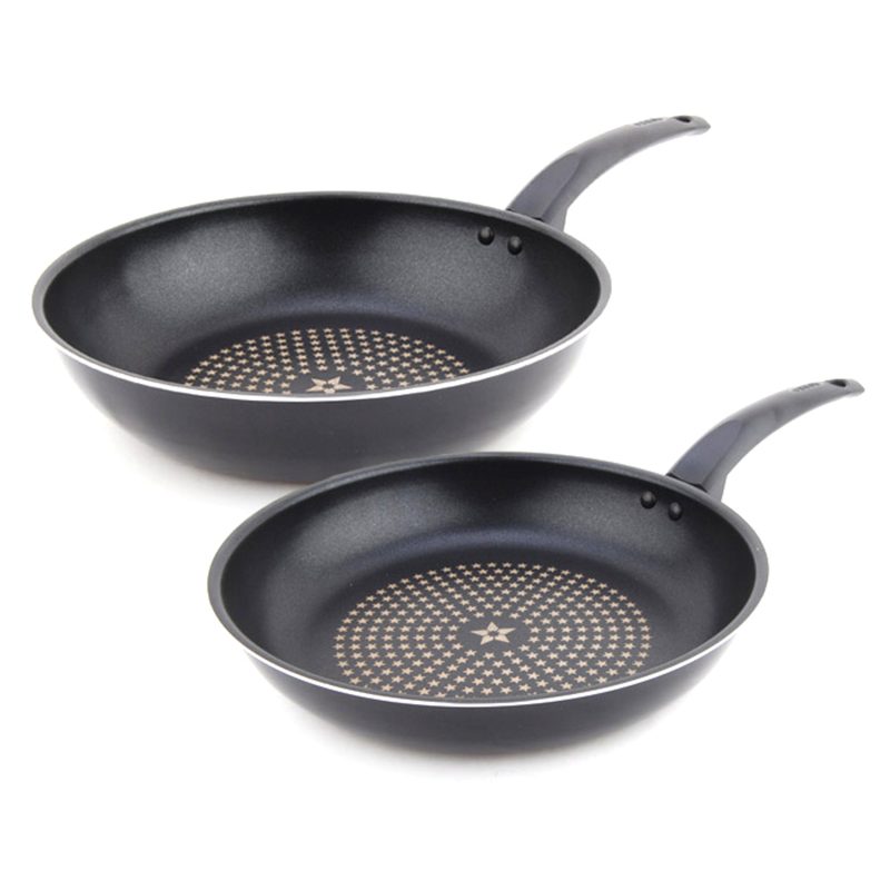 퀸센스 블랙 후라이팬 세트, 1세트, 프라이팬 28cm + 궁중팬 28c