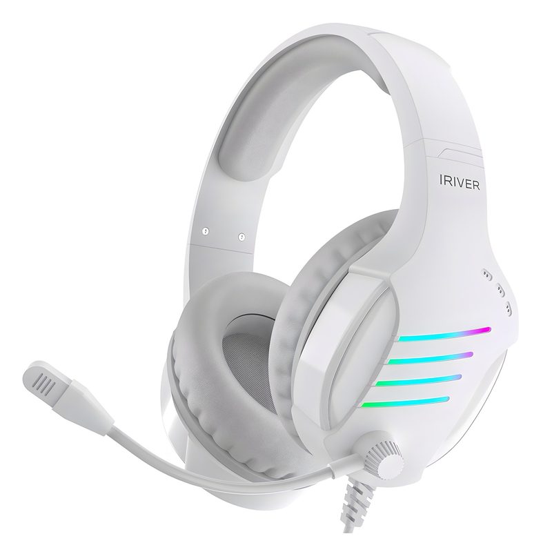 아이리버 노이즈 캔슬링 마이크 레이보우 LED USB 게이밍 헤드셋, E