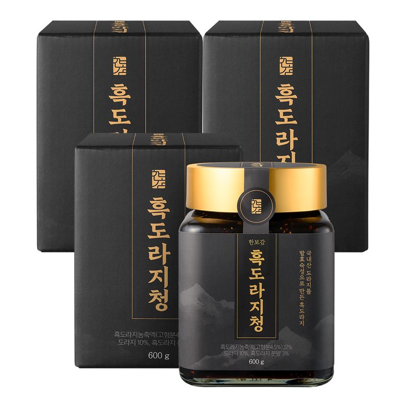 한보감 흑도라지청, 3개, 600g, 1개입