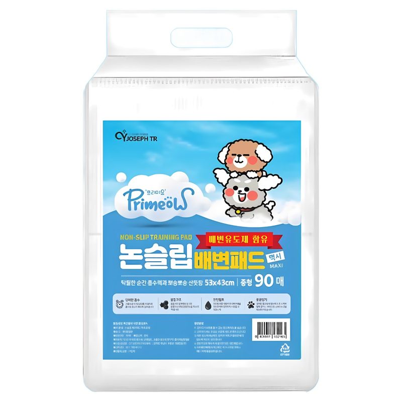 프리미요 강아지 논슬립 배변패드 맥시, 3개, 90개입