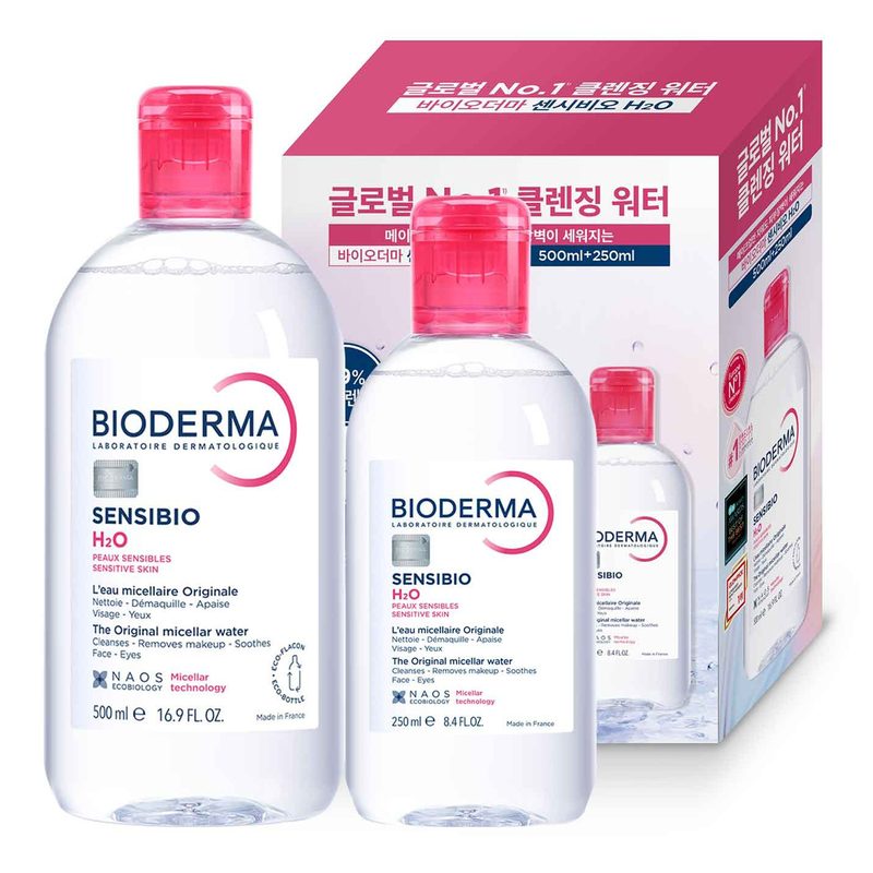 바이오더마 센시비오 H2O 민감용 클렌징 워터 기획세트 500ml + 2