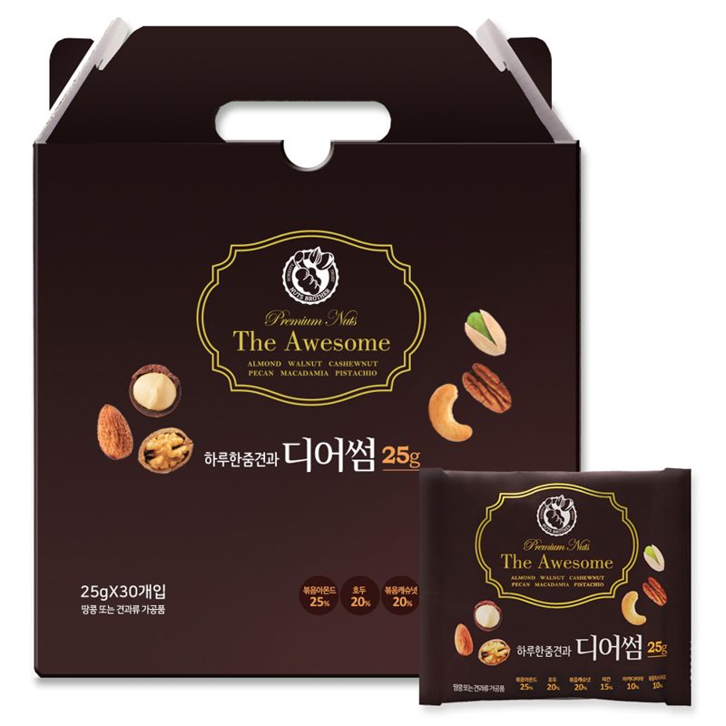  너츠브라더 하루 한줌 견과 디어썸 30입 선물 세트