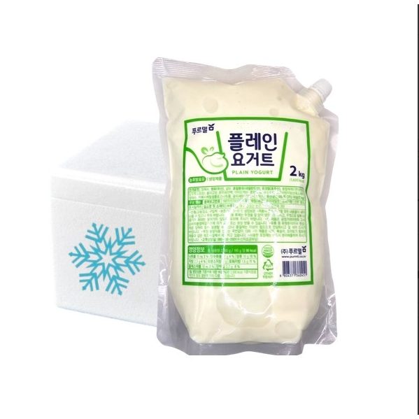 옳은유통스토어 푸르밀 플레인요거트 (대용량) *냉장배송*, 2kg, 1개