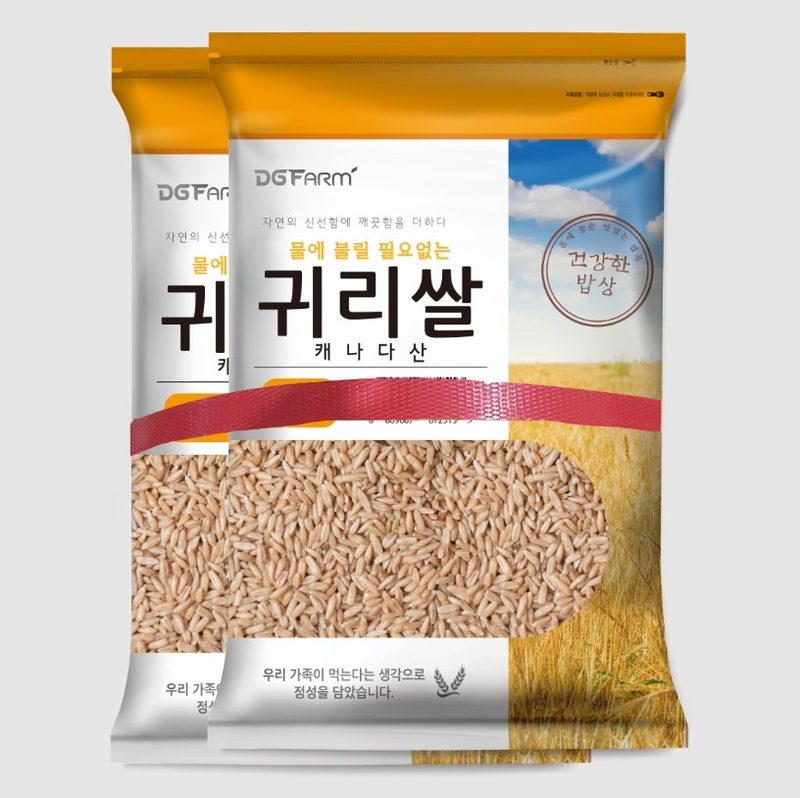 대구농산 불릴필요없는 귀리쌀, 4kg, 2개