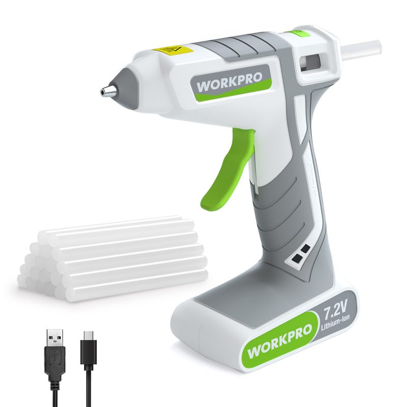 WORKPRO 7.2V 무선 충전하면서 사용할 수 있는 글루건+글루 스틱