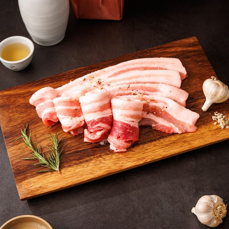 힐링미트 통오겹 통오겹살 구이용 1cm, 1개, 1kg