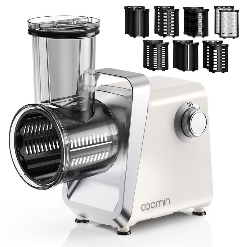 coomin 전동 채칼 야채슬라이서 7가지 칼날 포함 250W 강 출력