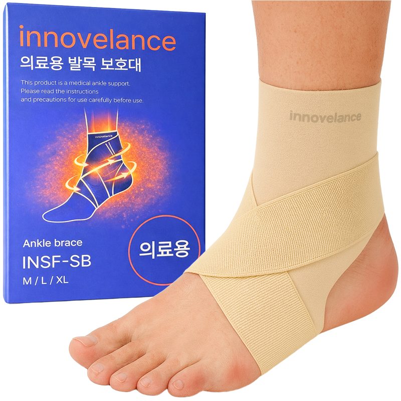 이노밸런스 의료용 얇은 발목보호대 아대 밴드, 스킨, 1개