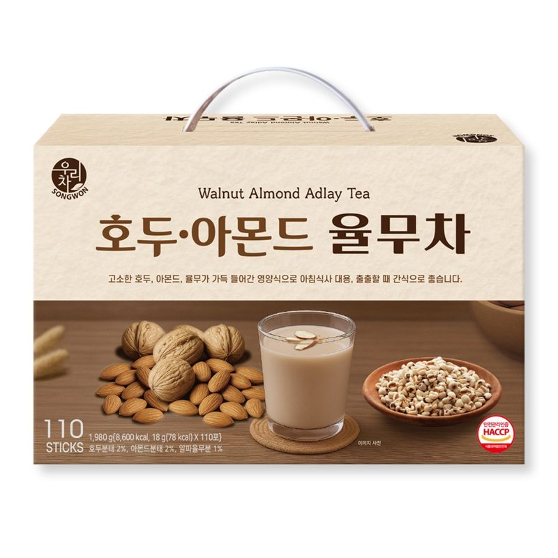 우리차 호두 아몬드 율무차 110T, 18g, 110개입, 1개