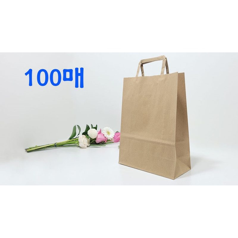 <최저가!!> 크라프트 쇼핑백 무지 종이가방 도시락 쇼핑백 1