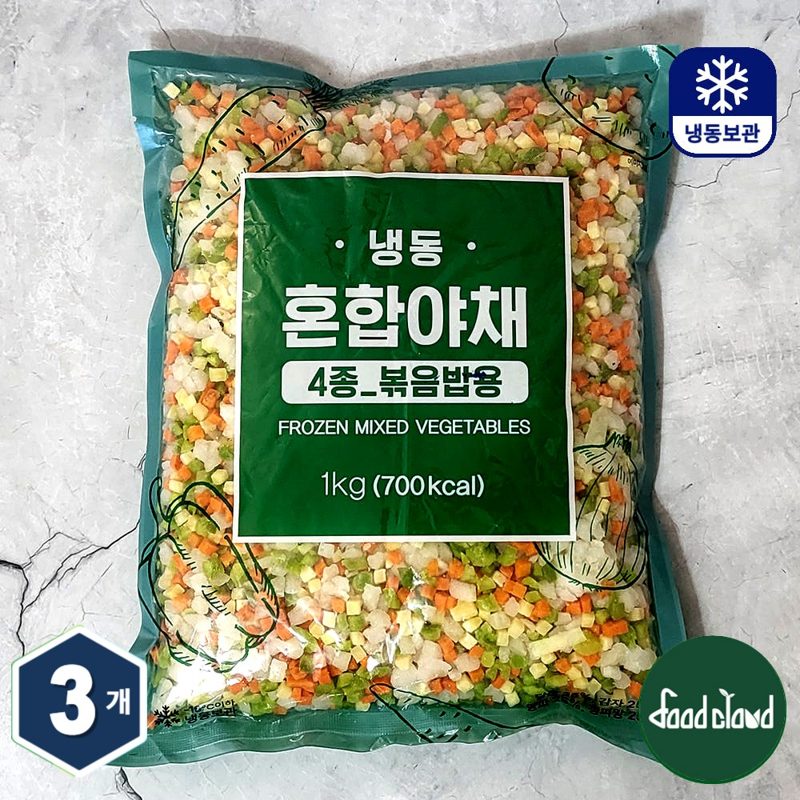 혼합야채 4종 (냉동), 1kg, 3개