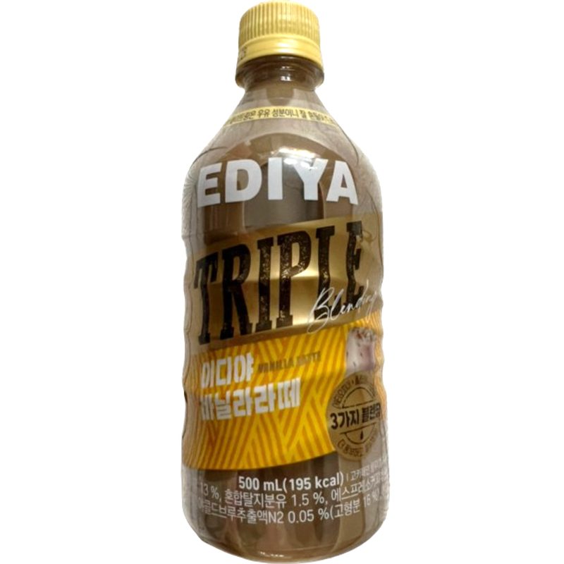 EDIYA 이디야 트리플 바닐라 라떼 커피음료, 500ml, 1개
