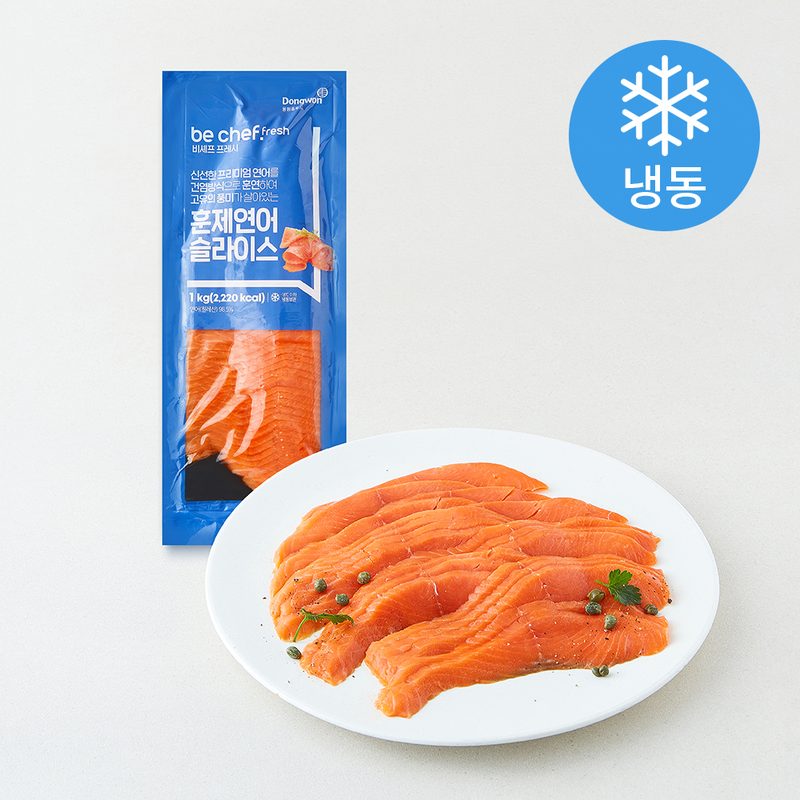 [로켓프레시] 비셰프 프레시 훈제연어 슬라이스 (냉동), 1개, 1kg