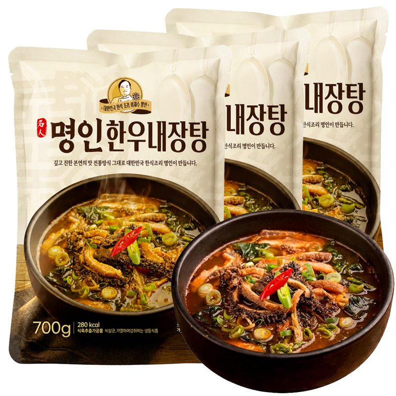 이가네식품 이재수명장, 명인의 프리미엄 명인한우내장탕 700g, 3개,