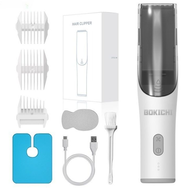 BOKICHI 흡입식 저소음 방수 아기 이발기 세트