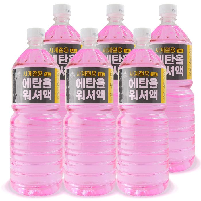 타이거 에탄올워셔액 사계절용, 1.8L, 6개