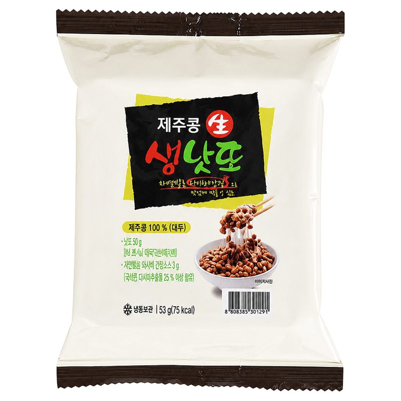 제주콩 생 낫또 종합구성 특허기술로 만든 냄새없고 맛있는 나또, 53g,