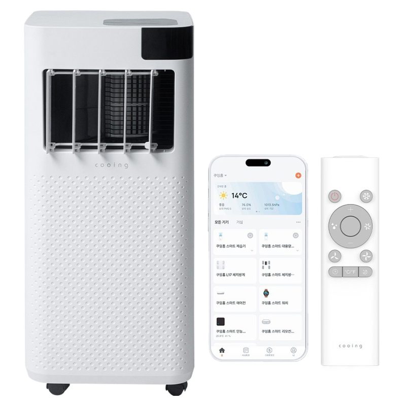 쿠잉 26㎡ 3in1 앱연동 스마트 이동식 에어컨 고객직접설치, ACP-
