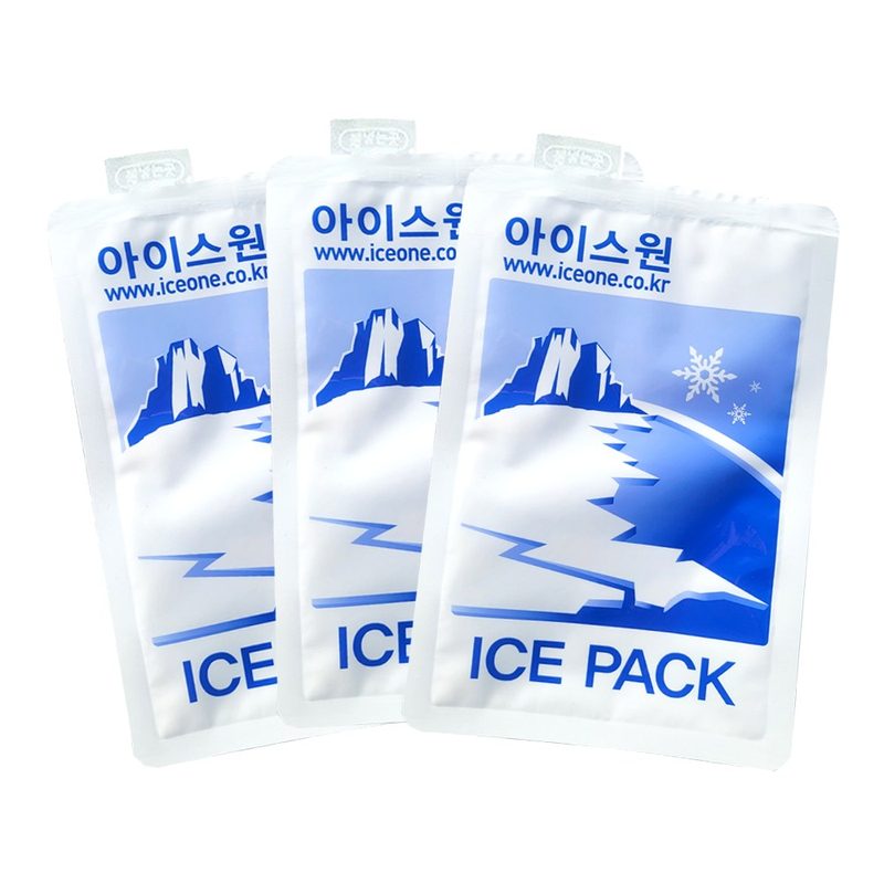 아이스원 15x20cm 1000개 +물주입기 젤아이스팩 얼음팩 아이스팩반
