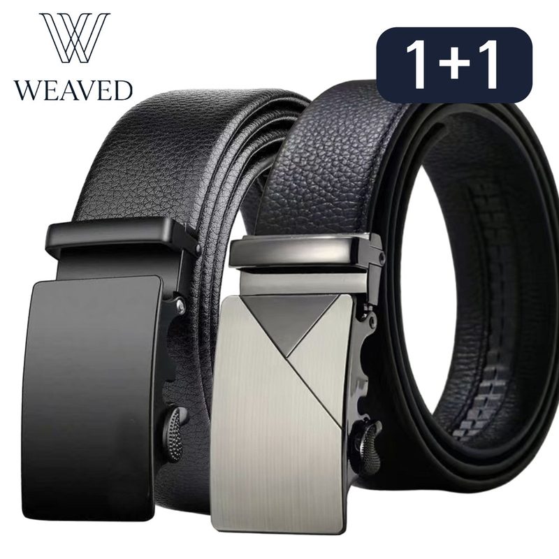위브드 1+1 프리미엄 자동버클 가죽 남성 벨트