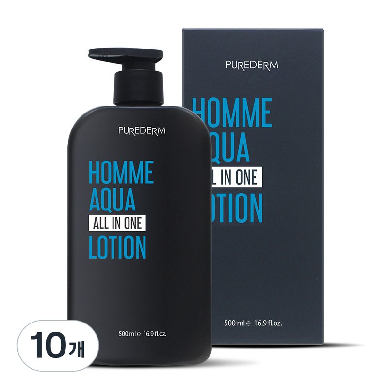 퓨어덤 옴므 아쿠아 올인원 로션, 500ml, 10개