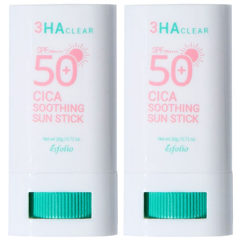 쓰리하 클리어 시카 보송 선스틱 2개 20g SPF50+ PA++++ 노