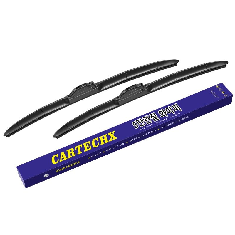 CarTechX 자동차 와이퍼 U자형 저소음 4계절용 발수 코팅 강력 밀