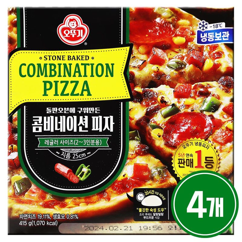 [오뚜기피자] 콤비네이션피자 415g x 4판
