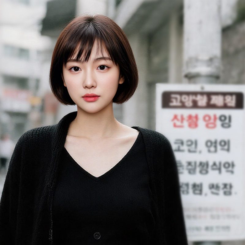 GBKING 수제 보브컷 통가발 단발머리 인모100% 항암가발 전체가발,