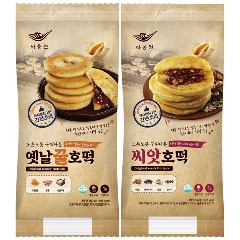 사옹원 호떡2종혼합 꿀호떡400g 씨앗호떡400g, 800g, 1세트