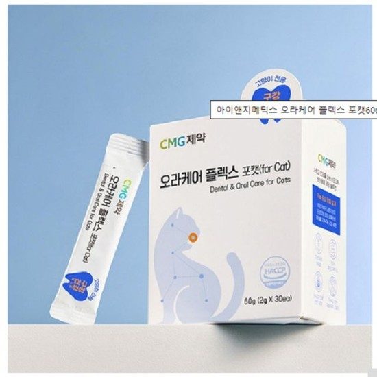반려묘케어 고양이 오라케어 플렉스 포캣60g 2gx30개 구강 치아 건강