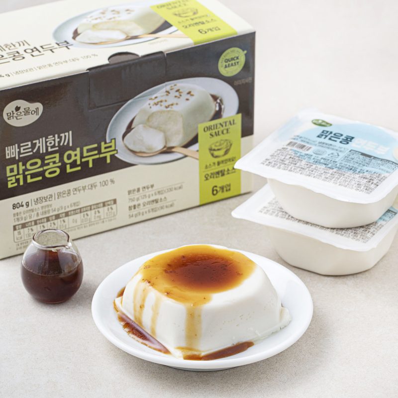 [로켓프레시] 맑은물에 빠르게한끼 맑은콩 연두부 오리엔탈소스 6입, 80