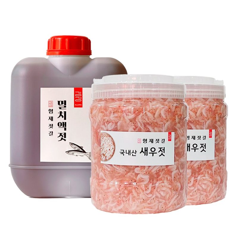 강경형제젓갈 김장용새우젓 김치용멸치액젓 세트