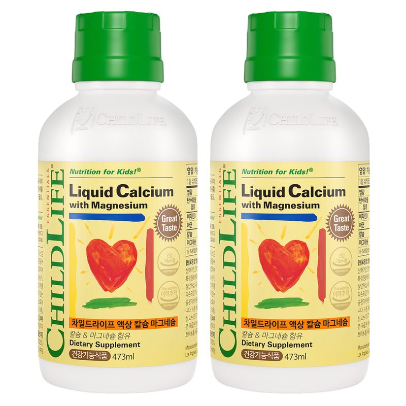 차일드라이프 액상 칼슘 마그네슘 오렌지맛, 473ml, 2개