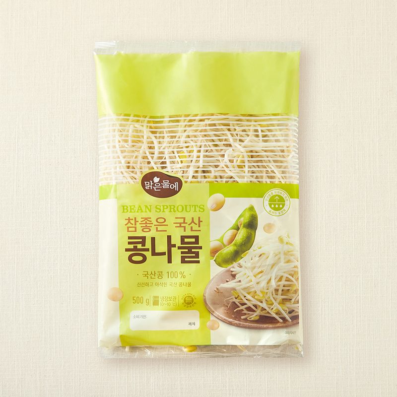 무농약 인증 맑은물에 참좋은 국산콩나물, 500g, 1개