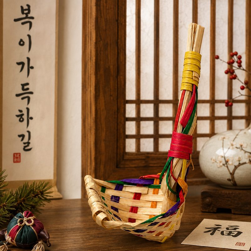 복조리 1p 한국 전통공예 수공예품 복조리개 색동 만들기 재료 인테리어 