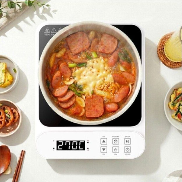 매직쉐프 1구 인덕션 식탁용 전기레인지 1인 미니 전기렌지 자취생 원룸,