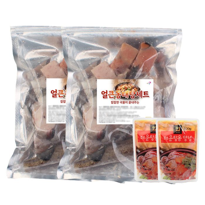 새우몰 푸짐한 동태탕 2.4kg(1.2kg x 2) 동태 알 곤 양념 구