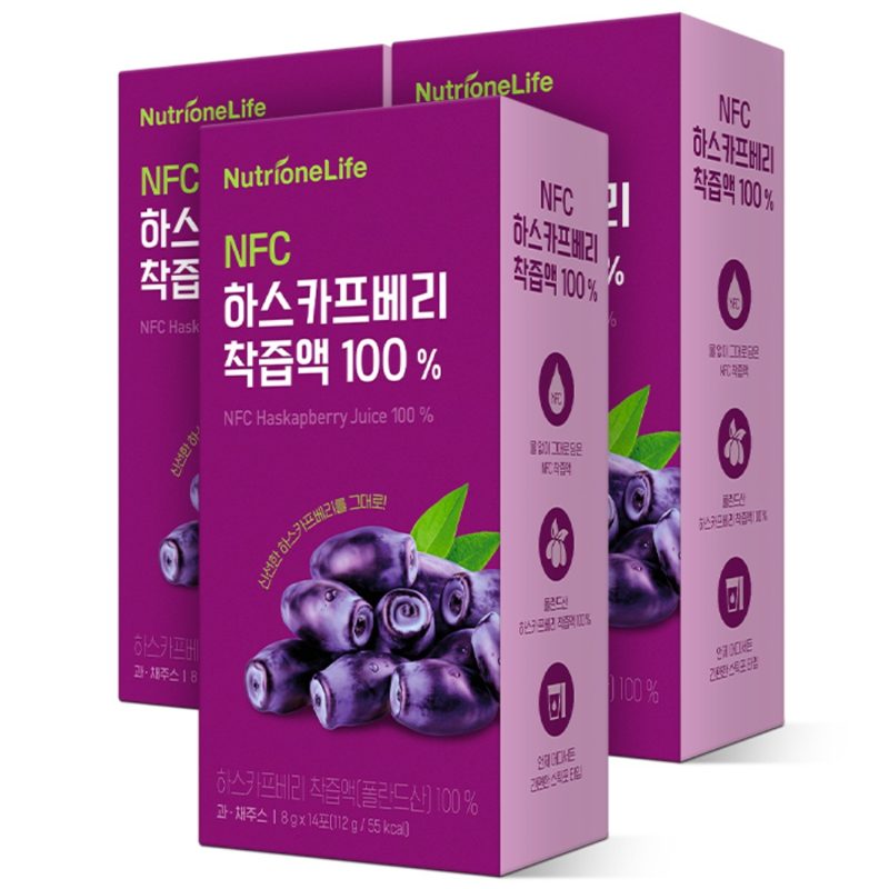 [무료배송/오늘출발] 뉴트리원 NFC 하스카프베리 100% 착즙 원액 안
