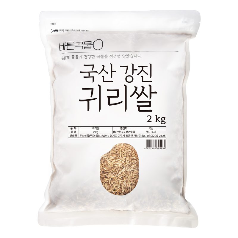 두보식품 국산 강진 귀리쌀, 2kg, 1개