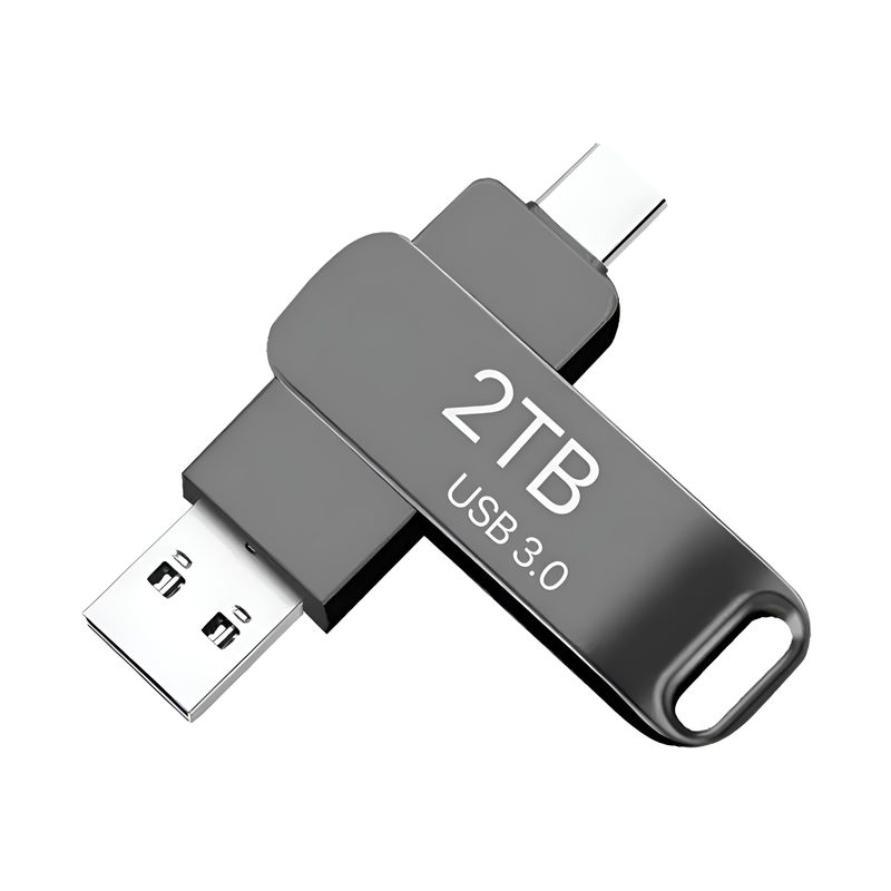 2TB Type-C 고속 USB 3.0 대용량 플래시 드라이브 휴대폰 컴