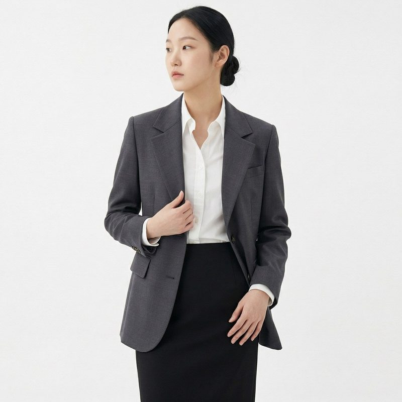 베이직 에센셜 테일러드 여성 자켓